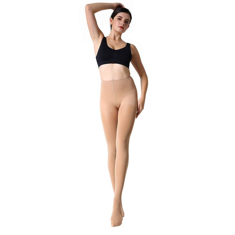 MANZI Women's 1 Pairs Opaque Control-Top Tights 70 Denier Suntan