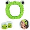 Nayyana 3 Pieces Frog Headband and Bracelet Set for Washing