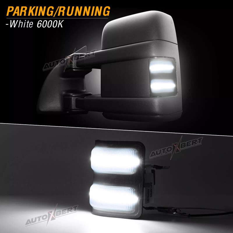 XUKEY Smoked Lens LED Side Mirror Marker Lights Switchback For