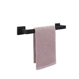 NearMoon Bathroom Towel Bar, Bath Accessories Premium Thicken Stainless Steel Square Shower Towel Rack for Bathroom, Towel Holder Wall Mounted (Matte Black, 12 Inch)