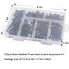 JEGONFRI #8 Modified Truss Head Black Wood Screws Assortment Kit,