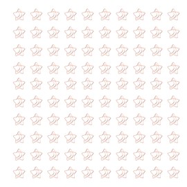 100pcs Star Moon Paper Clips Prevent Rust Skid Resistance Cute Paperclips for Office Daily Use School Rose Gold