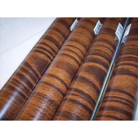 Magic Cover Contact Paper Dark Brown WarmWood Grain Tiger Stripes Shelf Liner 9ft. One Roll