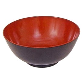 Happy Sales HSNB-MRB52L, Red Black Melamine Udon Ramen Noodle Soup Bowls 52 oz