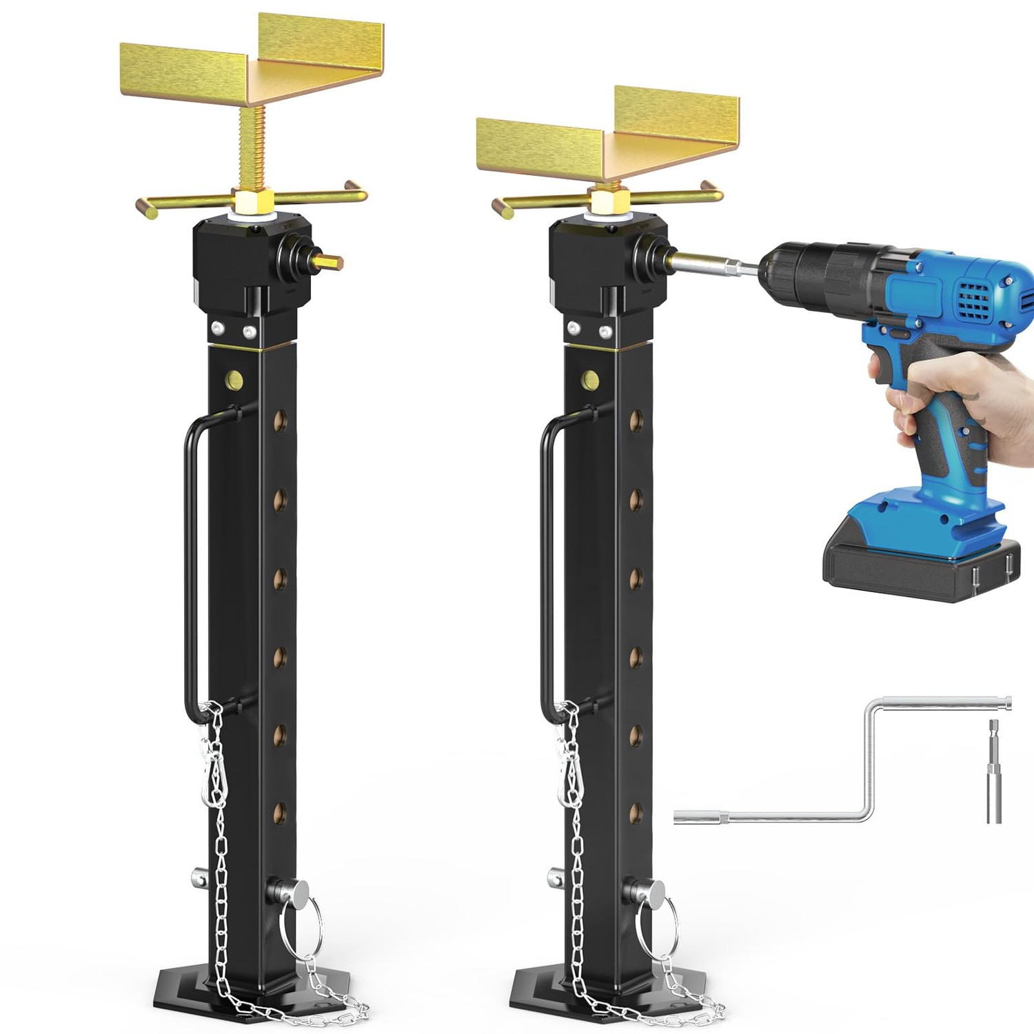 RV Slide Out Supports Stabilizer Jacks,Adjustable Height 26