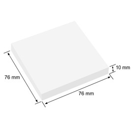 ZCZN Z-Notes Sticky Notes Sticky Notes 4 Pads x 100 Sheets 76 x 76 mm White