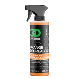 3D Orange Degreaser – Citrus-Based Car Cleaner for Oil, Grease, Grime & Adhesives – Water-Based, Non-Corrosive, Eco-Friendly, Interior & Exterior Use - 16 Fl oz