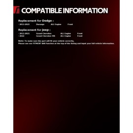 Torchbeam 513324 Front Wheel Bearing Hub Assembly Fit for Jeep Grand Cherokee 2011-2021, Dodge Durango 2011-2023, Jeep Grand Cherokee WK 2022 2 PCS 5 Lugs