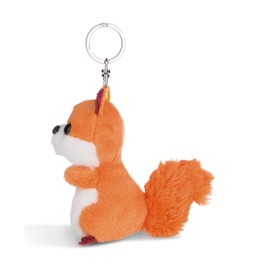 NICI 49202 Coleen Squirrel Cuddly Keyring 10 cm Orange Sustainable Companion Cuddly Toy Pendant with Key Ring for Lanyard, Key Ring and Key Holder