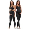 Women's Maternity Nursing Tank Leggings Jumpsuit ，Built-in Bra for Pregnancy