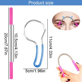 Manual Epilator Spring, 2 Pieces Spring Face Hair Remover, Face Hair Roller Threading Epilator Tools, Remove Hair from Upper Lip, Chin, Cheeks and Neck, Multicoloured