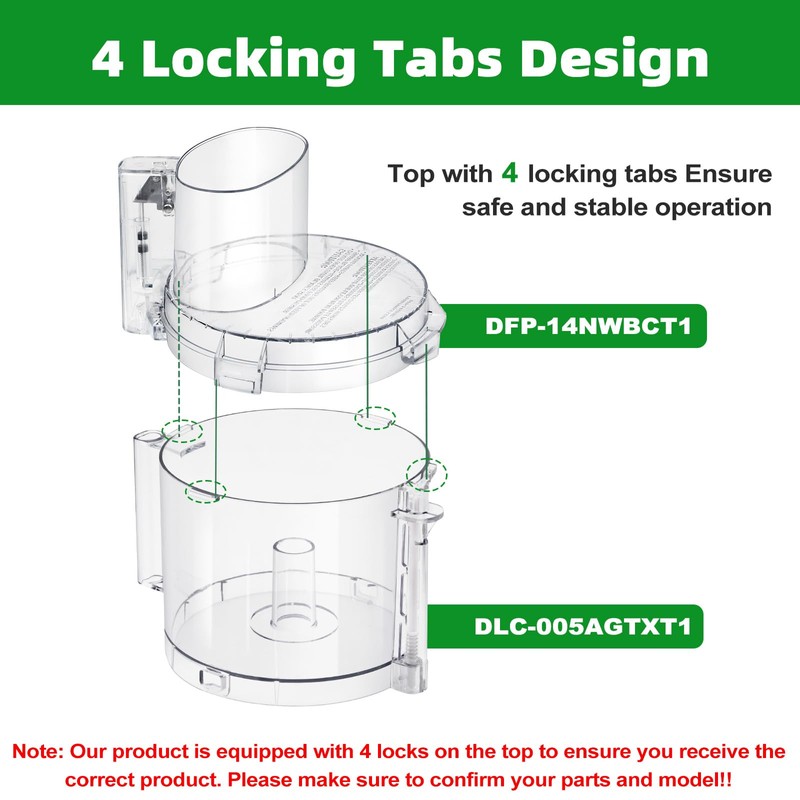 DFP-14NWBCT1 Replacement Food Processor Work Bowl Cover,Compatible with Cuisinart food