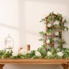 Dolicer 2Pcs 13Ft Artificial Eucalyptus Garlands with Flowers - 8
