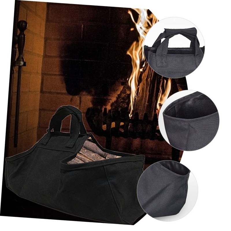 Ciieeo Oxford Cloth Firewood Storage Bag Canvas Tote Bag Large