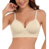 Curyon Women's Seamless Wireless Bra without Underwire Comfort Push-Up Seamless