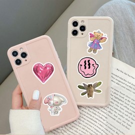 Y2k Aesthetic Pink Stickers,50PCS 2000s for Harajuku Girls, Waterproof Laptop Stickers Decals for Water Bottle, Cute Vsco Pink Stickers for Teens (Harajuku, 50)