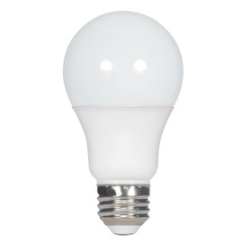 Satco S28766 Medium Light Bulb in White Finish, 4.38 inches, Frosted