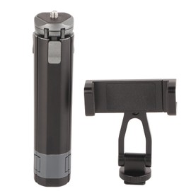 Phone Tripod 360 Degree Rotatable Adjustable Universal Cell Phone Clamp Holder with Dual Cold Shoe Mount Phone Mount with Tripod