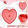 Bokon 6 Pcs Valentine's Day Heart Shaped Basket 6.7 Red
