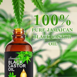 120ML Jamaican Black Castor Oil, Castor Oil Organic Cold Pressed Unrefined, Pure Natural Castor Oil for Hair Growth,Skin & Scalp Moisturizer, Eyelashes & Eyebrows, Deep Cleansing, Nail Care Grow