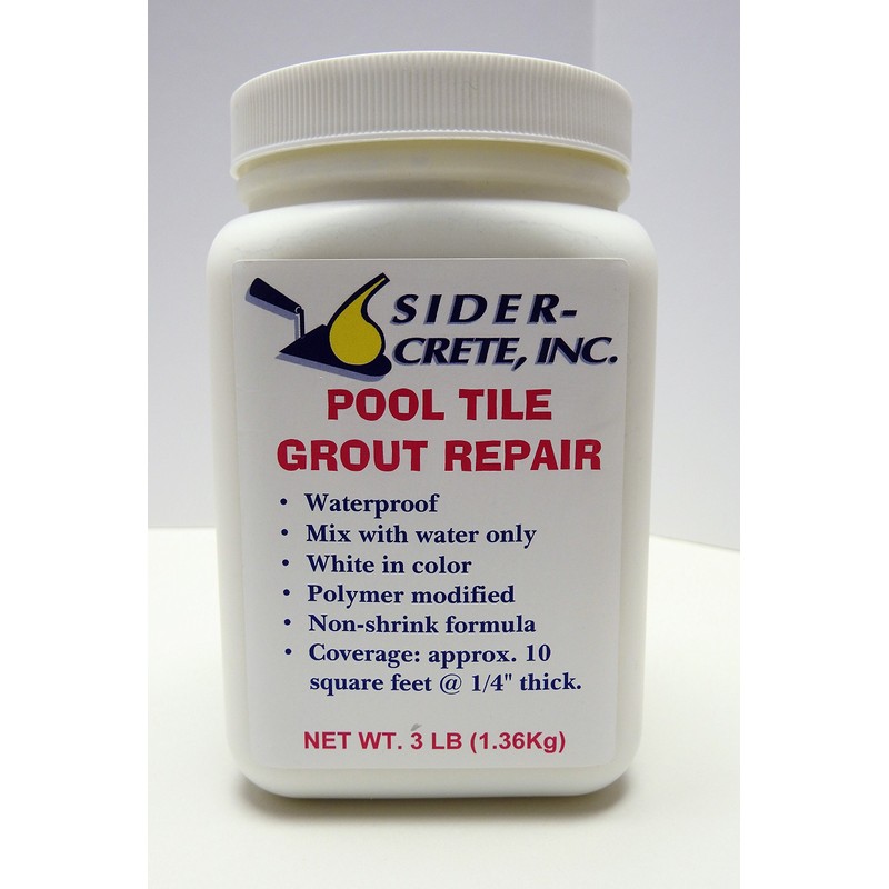 Sider Pool Tile Grout Repair - 3 lb - White