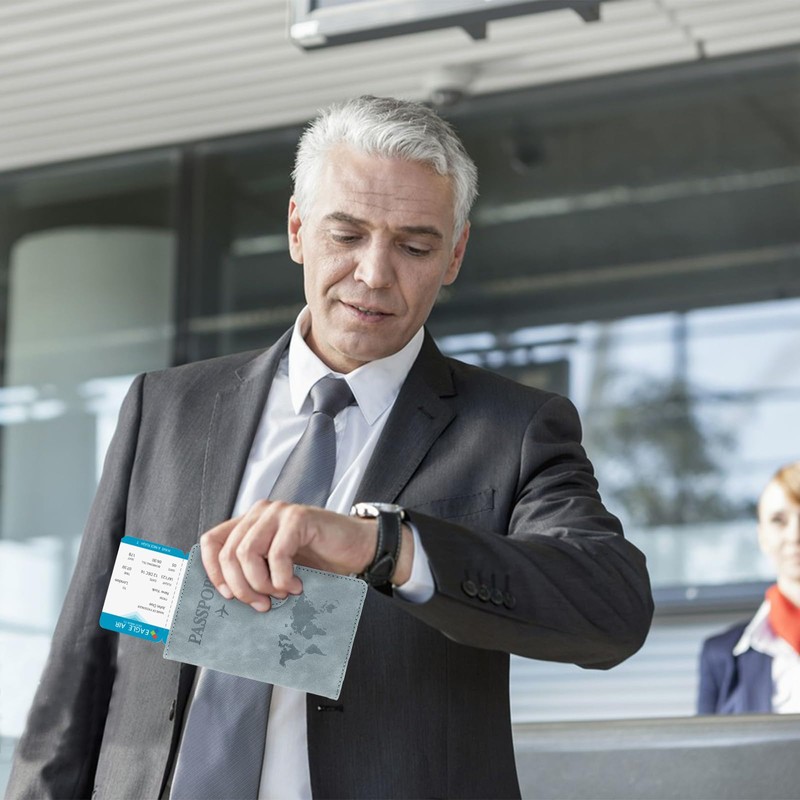 Minicloss Passport Covers, blue, plain