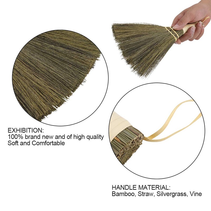 MAGT Straw broom, small, household manual, mini broom, handmade sweeping