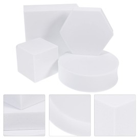 Parliky 4Pcs Geometric Cube Photo Props Set for Jewelry and Cosmetics Photography Foam Background Display Props for Jewelry Cosmetics Shooting Accessories Modeling Decoration