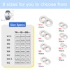 Diompirux Pack of 340 Flat Washers Stainless Steel, 8 Sizes,