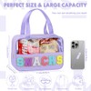 TESAFNG - Bolsa transparente de chenilla, con asas de PVC