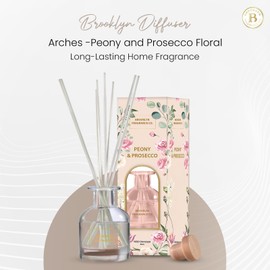 Brooklyn Fragrance Co. Arches - Long Lasting Scented Aroma Diffuser – Peony and Prosecco Floral Air Freshener for Home- Fragrance Diffuser for a Large Room - 100ML