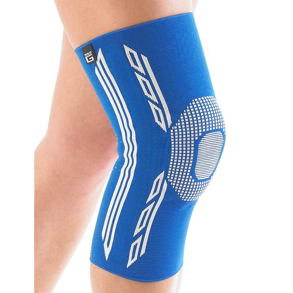Neo G Knee Support - For Arthritis, Joint Pain, Sprains, Strains, Knee Injury, Recovery, Rehab, Sports, Running - Multi Zone Compression Sleeve - Airflow Plus - Class 1 Medical Device - X-Large - Blue