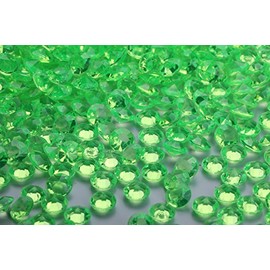 Angzhia 5000 pcs/pack Wedding Table Scatter Confetti Crystals Acrylic Diamonds 6 mm Rhinestones for Wedding, Bridal Shower, Vase Beads Decorations (6mm, grass green)