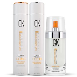 GK HAIR Global Keratin Moisturizing Shampoo & Conditioner 1000ml - Treatment Leave in Spray 120ml