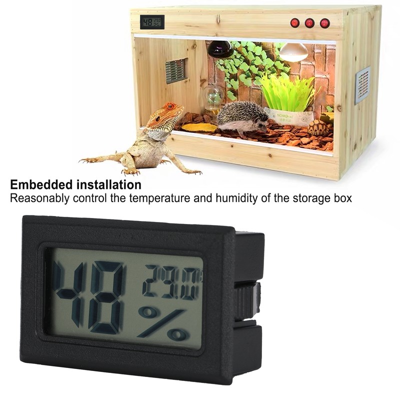 4PCS Mini Embedded Digital Temperature Humidity Meters Gauge Indoor Thermometer