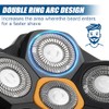 2pcs Magnetic 6 Blade Head Shaver Replacement Heads for Doao