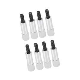 A ABSOPRO Chrome Valve Cover Bolt for Chevy 283 305 327 350 383 SBC Engines Chrome Steel Silver Tone Black (Set of 8)