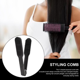 Hair Straightening Comb, Double Sided Bristle Hair Brush, Detangling Comb Hairdressing Smoothing Styling Tools for Teens Women Girls Youth