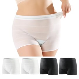 Mesh Underwear Postpartum 4 PCS Mesh Panties High Waist Breathable C Section Underwear