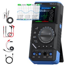 FNIRSI DST-210 Handheld Oscilloscope 10MHz Bandwidth, 19999 Counts, Digital Oscilloscope Multimeter DDS Generator 3IN1, 48MS/s Sampling Rate, AC/DC Voltage Current, Capacitor, Resistor, Diode Test