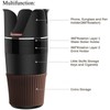 AIMALL Multifunctional Car Cup Holder Storage Box, 360° Rotating Phone,