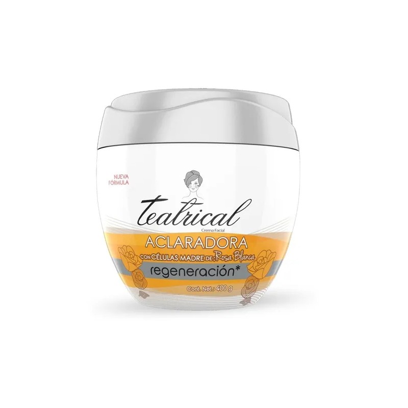 Crema Facial Teatrical Aclaradora Células Madre De 400 G