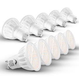 ALIDE 10Pack GU10 LED Light Bulbs Dimmable 50watt Equivalent, 2700K Soft Warm Light GU10 Bulb Replacement for Recessed Track Lighting, 5W LED Bulbs with 120°Flood Wide Beam for Kitchen, Range Hood