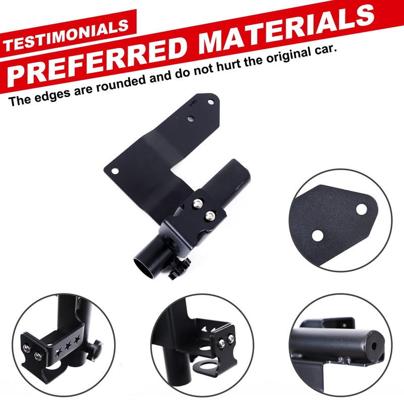 Car Rear Right Tailgate CB Antenna/LED Pod Light Mounting Brackets
