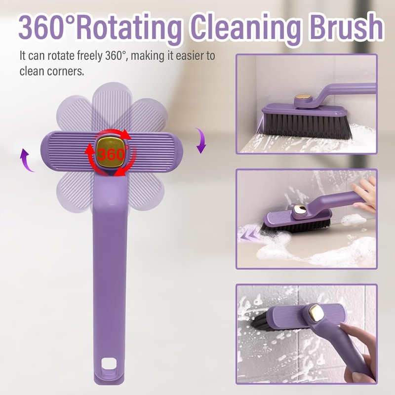 3 Pieces Multi-Function Rotating Crevice Cleaning Brush, Joint Cleaning Brush