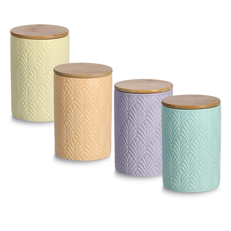 Zeller 19355 Storage Container with Bamboo Lid 720 ml Ceramic
