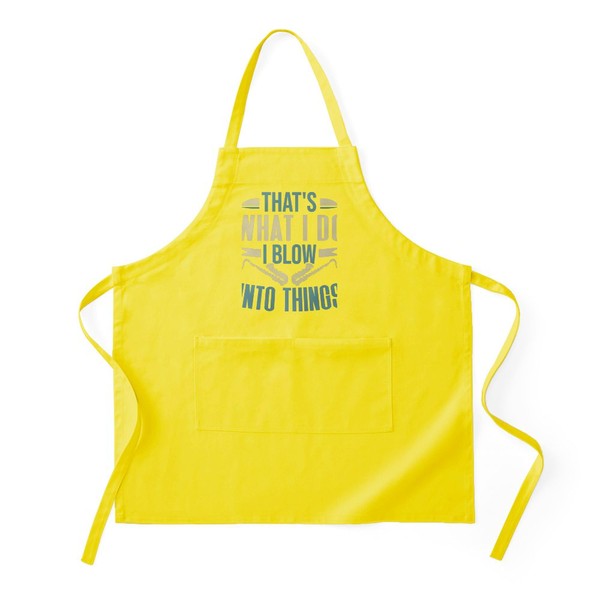 CafePress Saxophonist I Blow Into Things Saxophone Kitchen Apron with