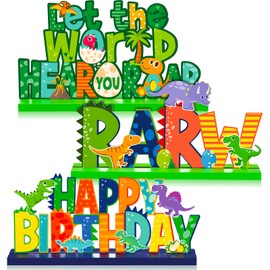 3 Pieces Dinosaur Table Centerpieces Dinosaur Birthday Party Table Decorations Little Dino Paw Egg Decors T-rex Table Centerpieces