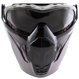 Global Vision Maskot Padded Motorcycle Goggles with Removable Mask ANSI Z87.1 Safety Goggles for Men or Women Black Frame Smoke Antifog Lens