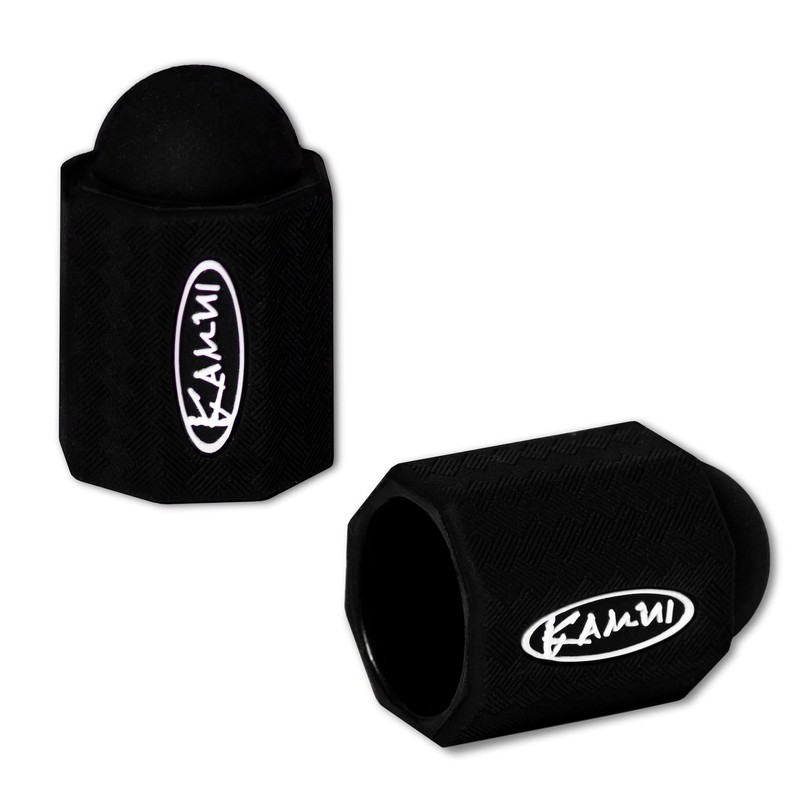 KAMUI Billiard Cue Tip Protector 2-Pack Leather Burnisher (Black)